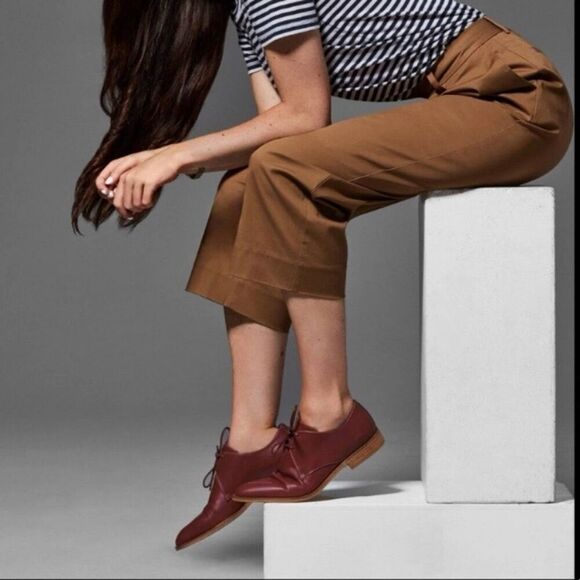 EVERLANE The Modern Oxford in Oxblood Leather Shoes Size 10 New - Picture 3 of 16